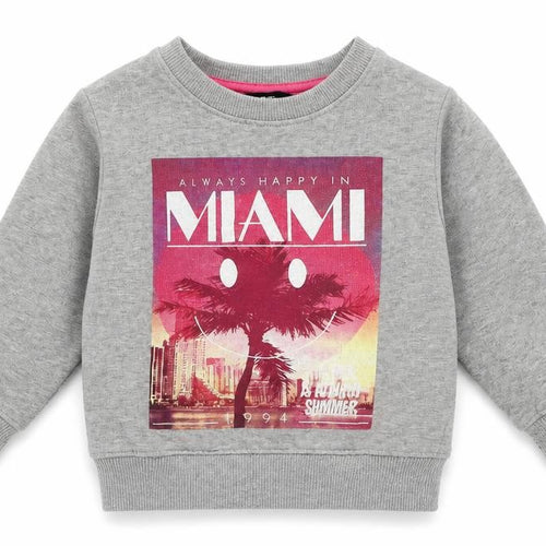 George Girls Grey  Cotton Pullover Jumper Size 9-12 Months  Pullover - Miami