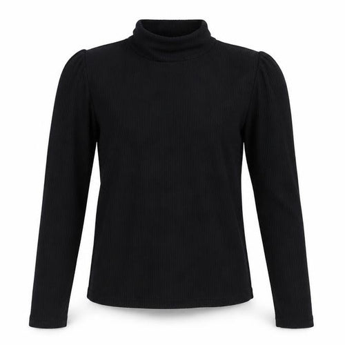 F&F Girls Black High Neck  Cotton Pullover Jumper Size 13-14 Years  Pullover