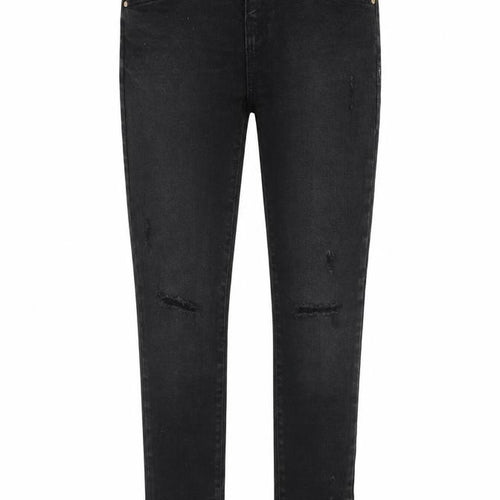 Denim Co Girls Black  Cotton Skinny Jeans Size 10-11 Years  Slim Zip - Ripped knees