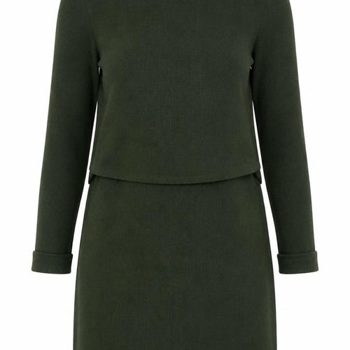 Topshop Womens Green  Acrylic Jumper Dress  Size 8  Round Neck Pullover