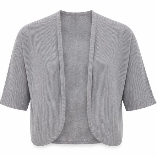Yessica Womens Grey Round Neck  Polyester Cardigan Jumper Size S