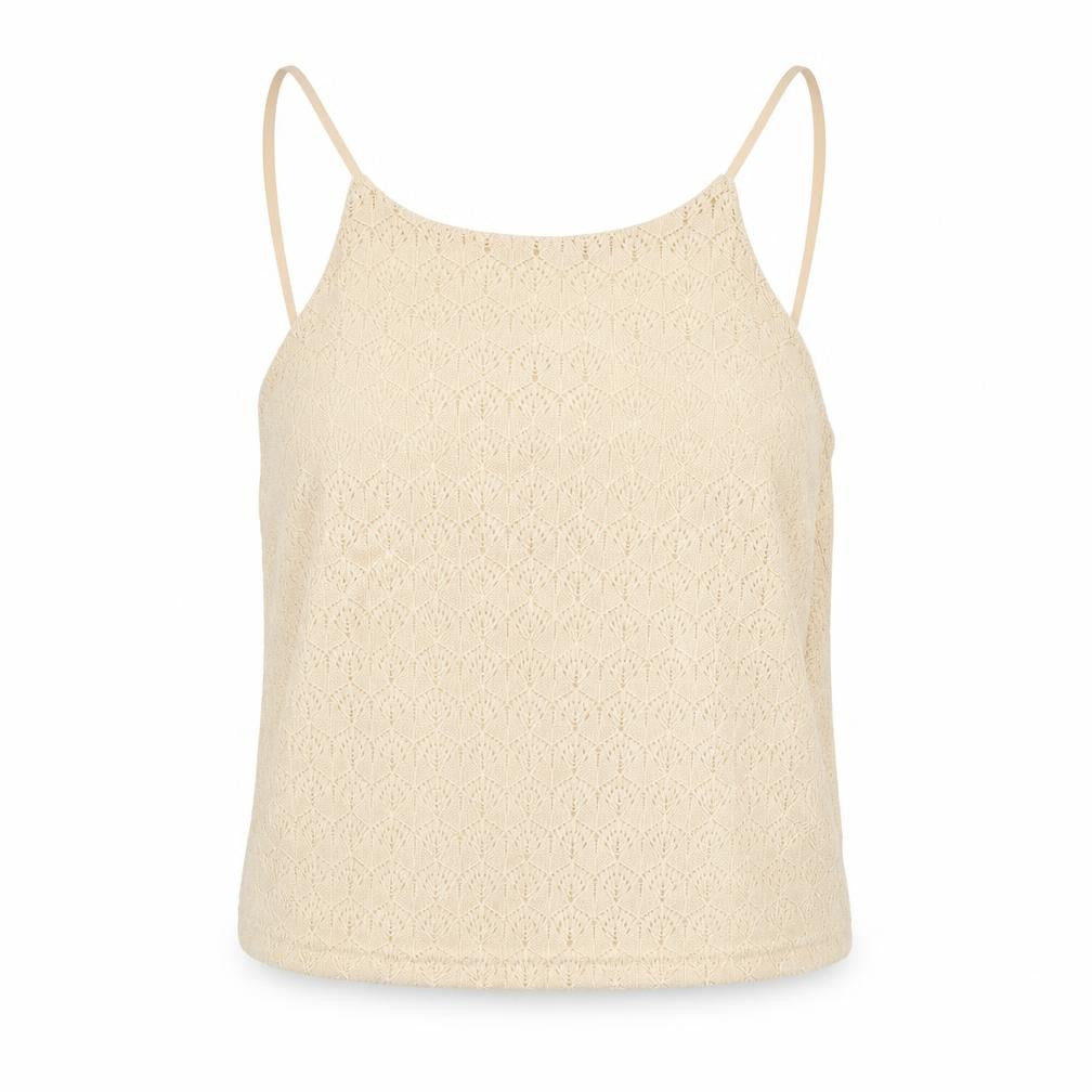 Miss Selfridge Womens Beige  Polyester Camisole Tank Size 12 Mock Neck - Adjustable straps. Cropped