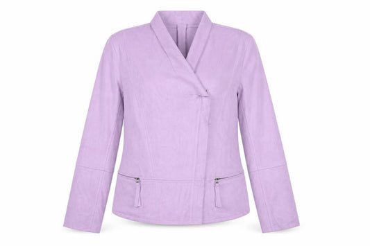 Front view of First Avenue women’s purple jacket, size M