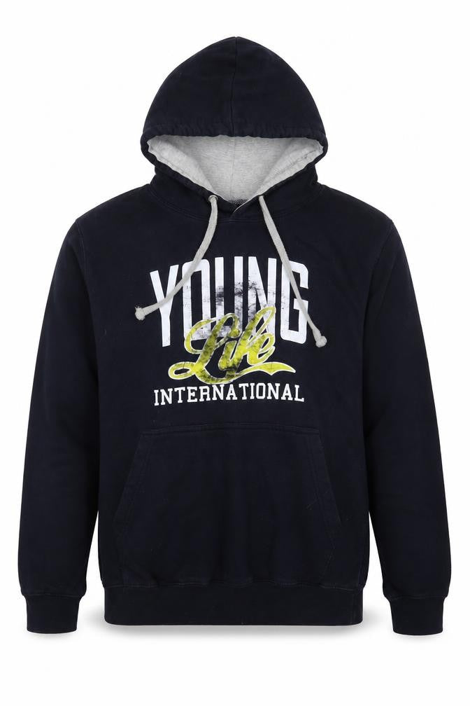 Awdis Mens Blue  Cotton Pullover Hoodie Size S