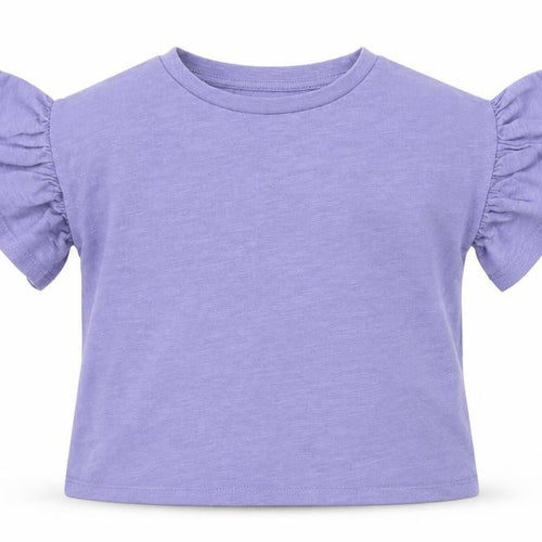 NEXT Girls Purple  Cotton Basic T-Shirt Size 4 Years Round Neck