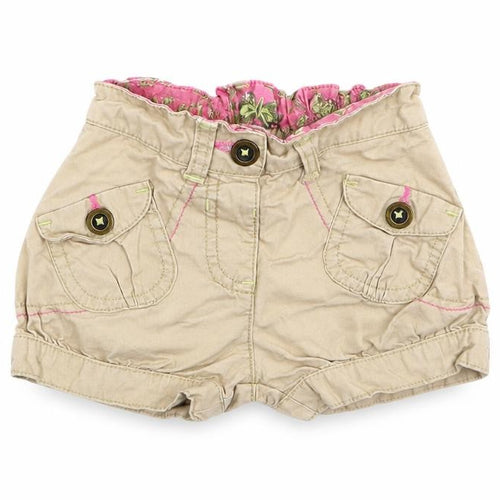 Dunnes Stores Baby Beige  Cotton Cropped Trousers Size 12-18 Months  Button