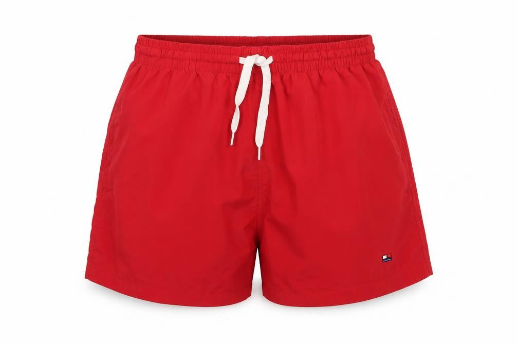 Asia Line Womens Red  Polyester Bermuda Shorts Size S L4 in Regular Drawstring