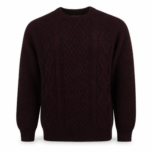 Cedarwood State Mens Purple Crew Neck  Acrylic Pullover Jumper Size S