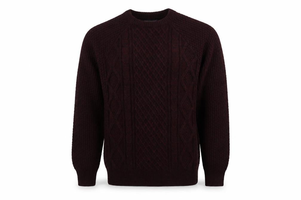 Cedarwood State Mens Purple Crew Neck  Acrylic Pullover Jumper Size S