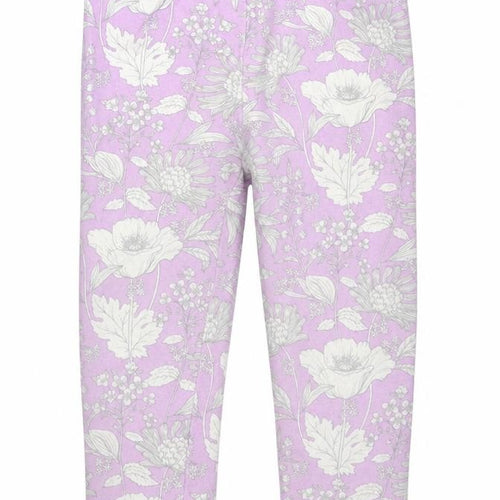 Gap Girls Purple Floral Cotton Carrot Trousers Size 3 Years  Regular