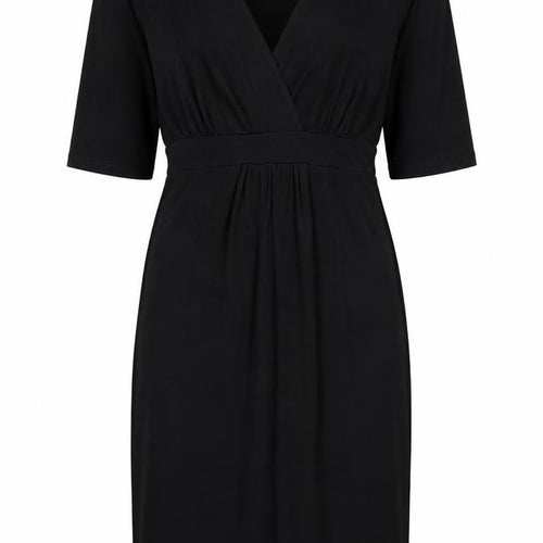 Dorothy Perkins Womens Black  Viscose Mini  Size 10  V-Neck Tie