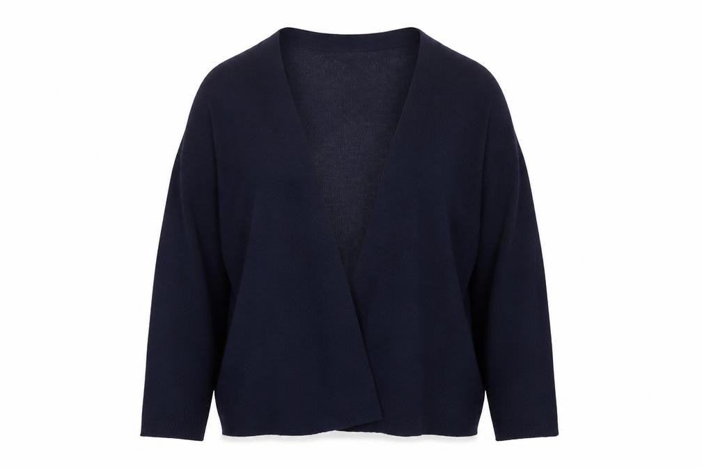 Gallery Womens Blue V-Neck  Viscose Cardigan Jumper Size L
