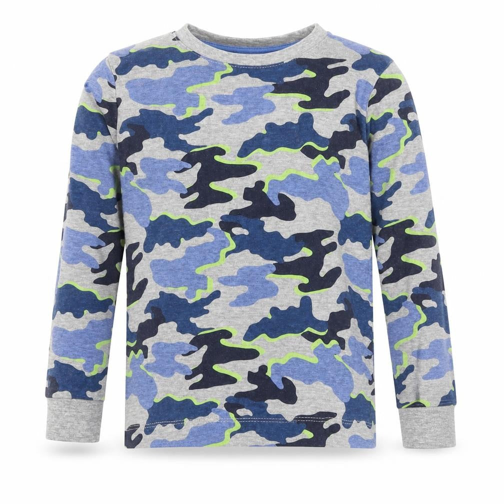 F&F Boys Grey Camouflage Cotton  Nightshirt Size 5-6 Years  Pullover