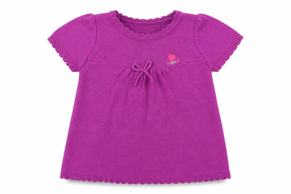LC Waikiki Girls Purple Round Neck  Acrylic Pullover Jumper Size 5 Years  Pullover