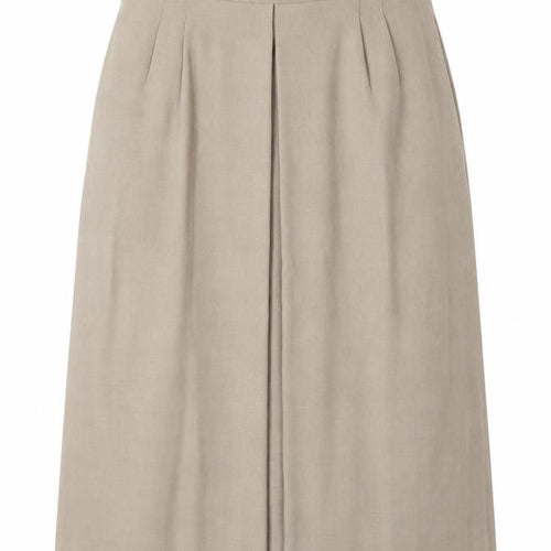 Goldix Womens Beige  Modal A-Line Skirt Size 34 in   Button