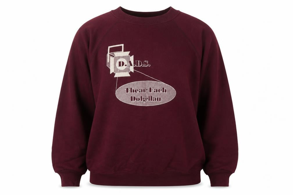 Front view of Sweat Trends women’s purple cotton pullover sweatshirt, size L
