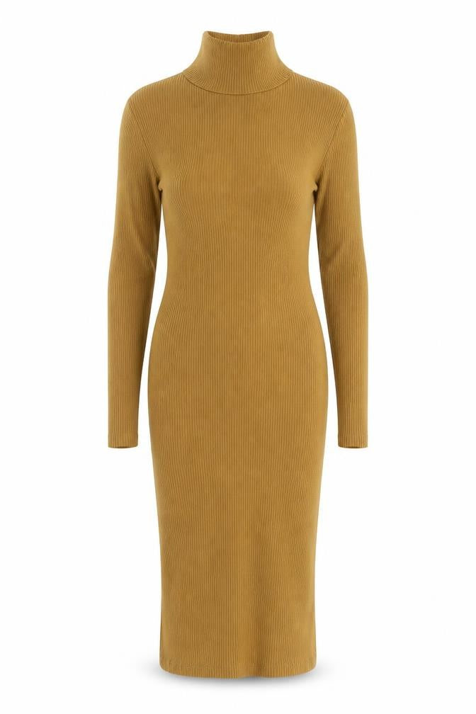 COLLUSION Womens Brown  Cotton Pencil Dress  Size 6  High Neck Pullover