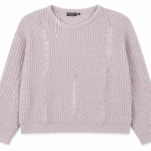 Brave Soul Womens Purple Round Neck  Acrylic Pullover Jumper Size L