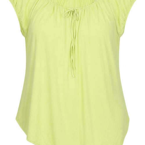 Marks and Spencer Womens Green  Viscose Basic Blouse Size 14 Round Neck