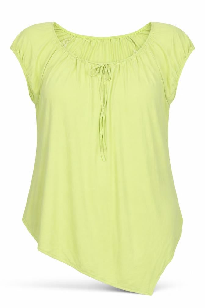 Marks and Spencer Womens Green  Viscose Basic Blouse Size 14 Round Neck