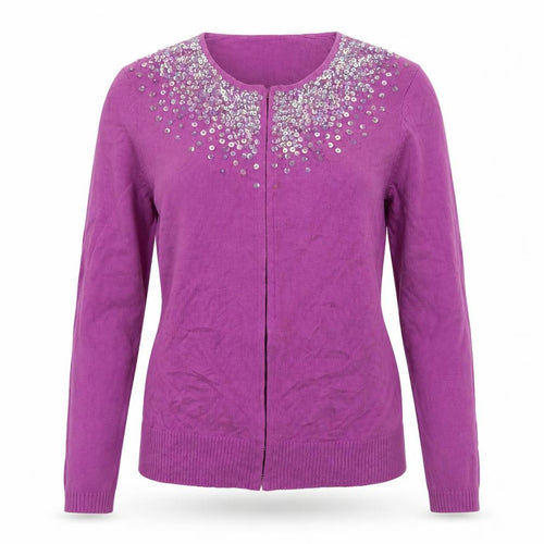 Gap Womens Purple Roll Neck  Cotton Cardigan Jumper Size S