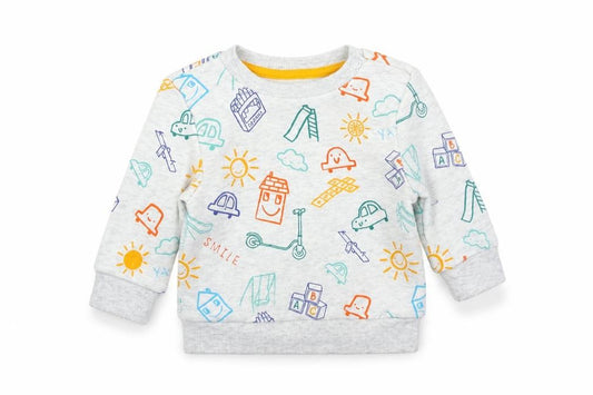 Front view of Primark Grey Polyester jumper, size 3-6, Months