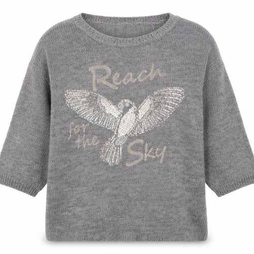 Marks and Spencer Womens Grey Round Neck  Cotton Pullover Jumper Size M