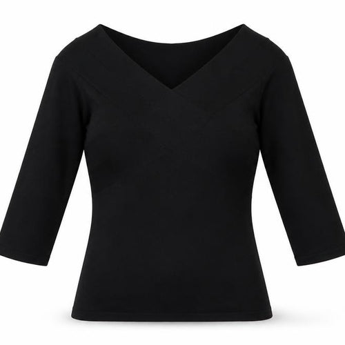 Alex & Co. Womens Black V-Neck  Viscose Pullover Jumper Size S