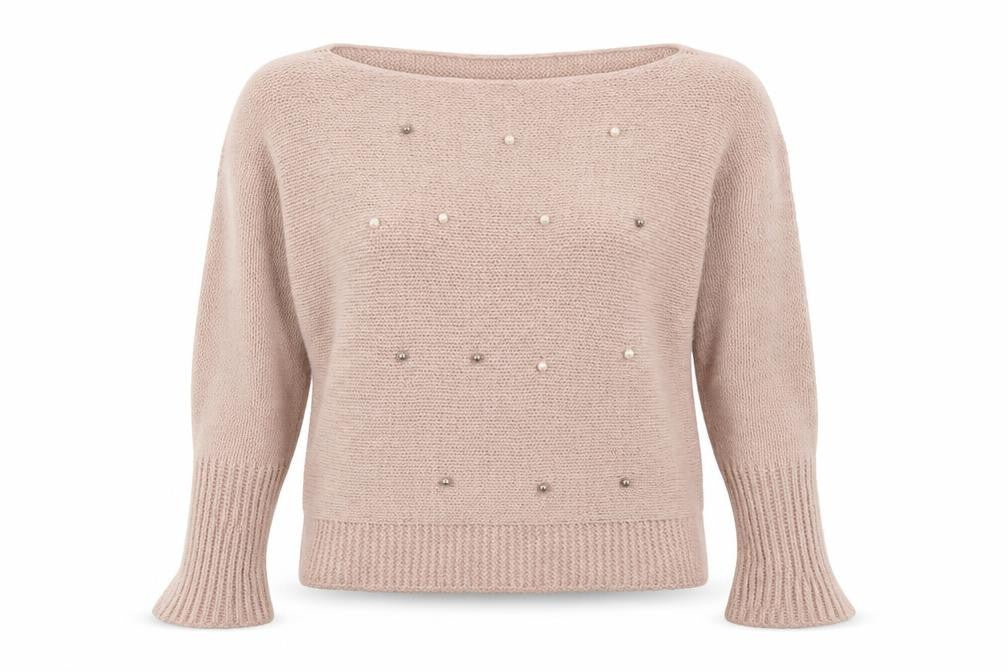 Boohoo Womens Pink Boat Neck  Acetate Pullover Jumper Size S