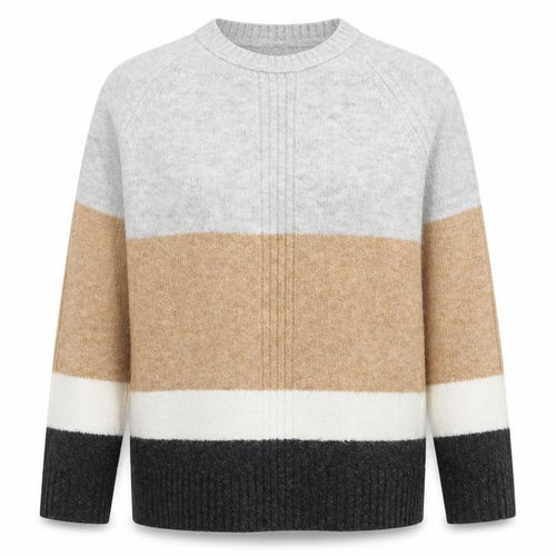 Marks and Spencer Womens Multicoloured Crew Neck Striped Acrylic Pullover Jumper Size XS