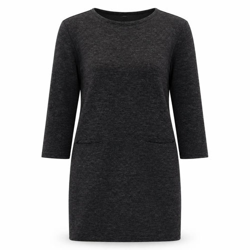 Adrienne Vittadini Womens Grey  Polyester Jumper Dress  Size M  Round Neck Pullover