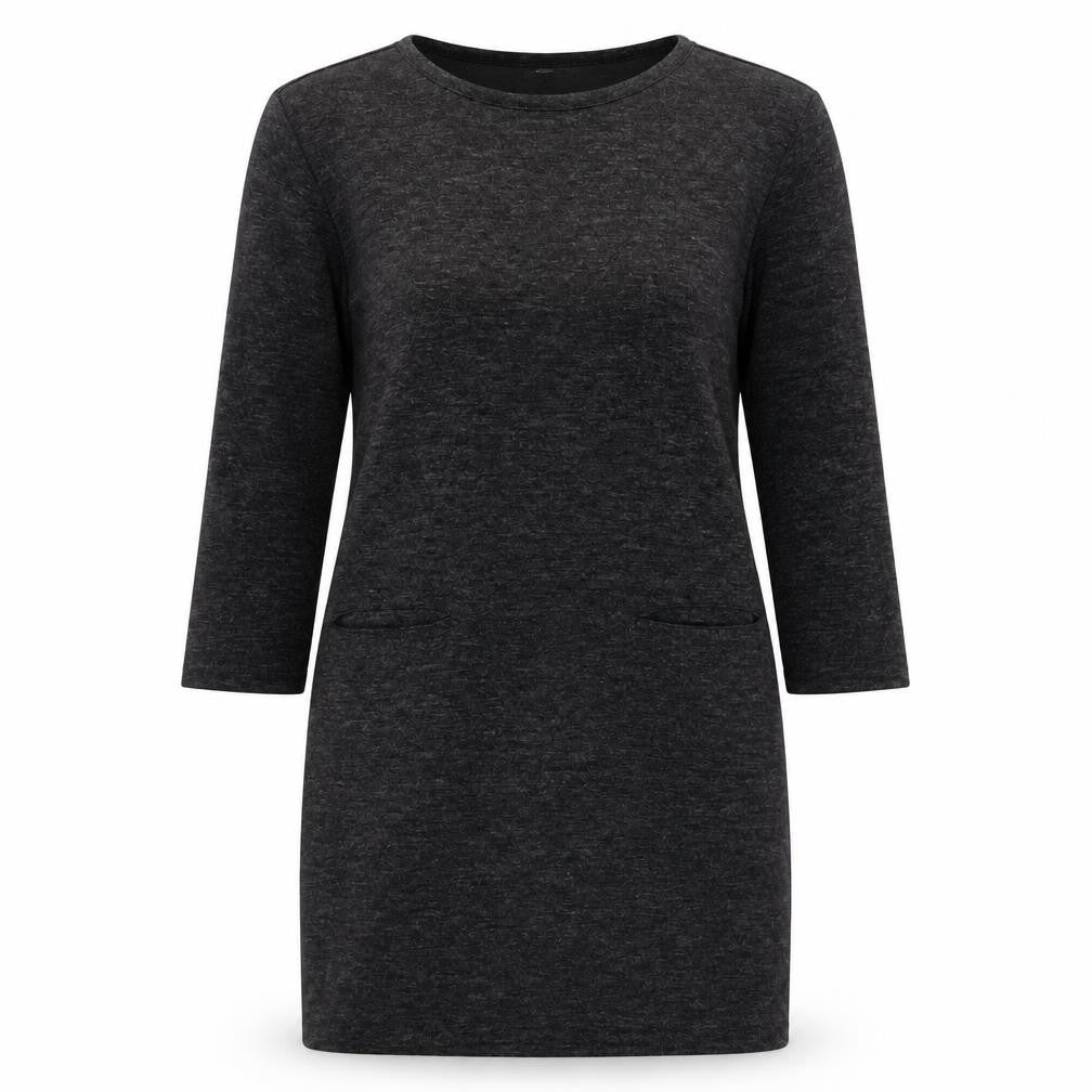 Adrienne Vittadini Womens Grey  Polyester Jumper Dress  Size M  Round Neck Pullover