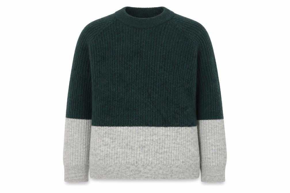 Envii Womens Green Round Neck  Acrylic Pullover Jumper Size S