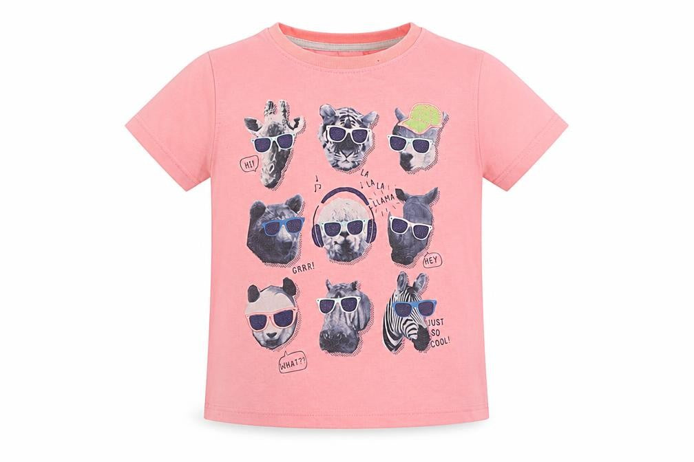 Urban Rascals  Girls Pink  100% Polyester Basic T-Shirt Size 3-4 Years Crew Neck Pullover - Just So Cool!