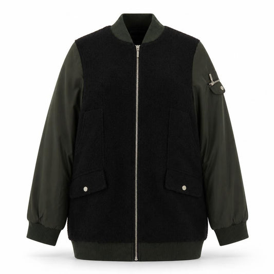 Front view of Next women’s multicoloured jacket, size UK 12, zip