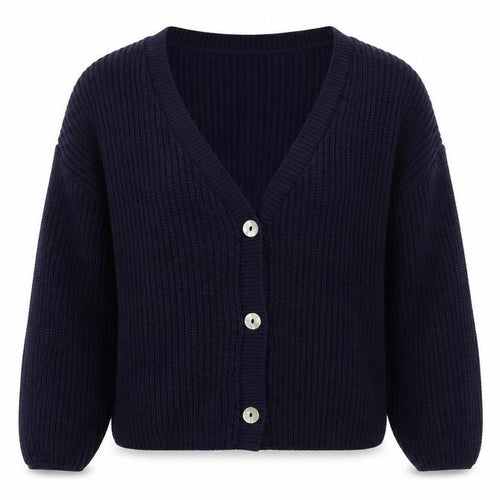 Studio Womens Blue V-Neck  Acrylic Cardigan Jumper Size 12