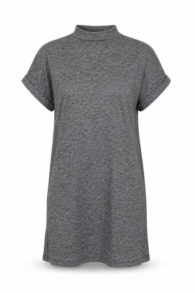 Woolworths Womens Grey  Rayon T-Shirt Dress  Size M  Round Neck Pullover