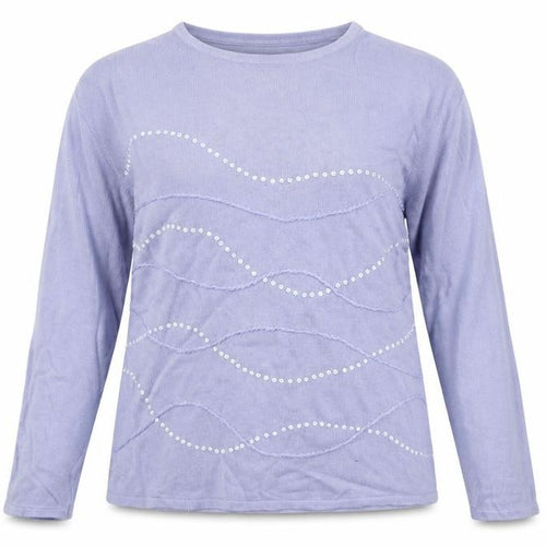 Fay Louise Womens Purple Round Neck  Acrylic Pullover Jumper Size XL