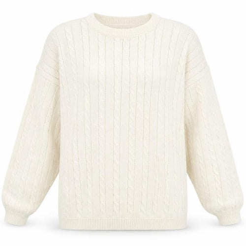 Limited Edition Knitwear Womens White Round Neck  Polyester Pullover Jumper Size M