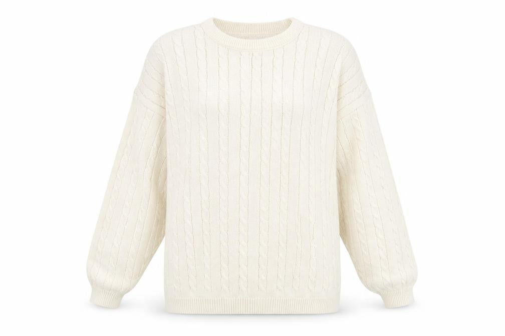 Limited Edition Knitwear Womens White Round Neck  Polyester Pullover Jumper Size M