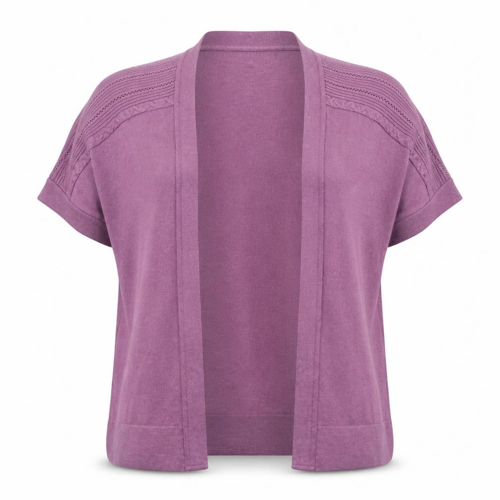 George Womens Purple V-Neck  Polyester Cardigan Jumper Size 14