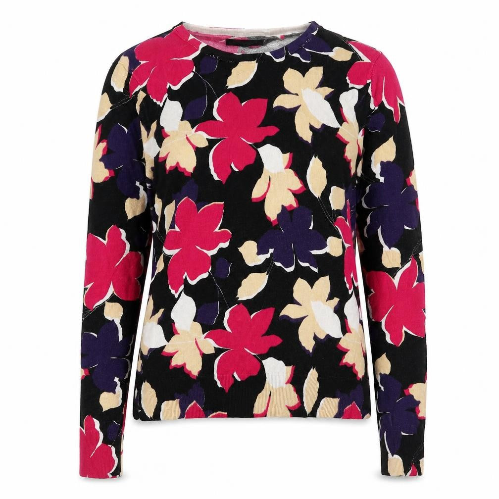 Debenhams Womens Multicoloured Floral Cotton Basic T-Shirt Size 10 Round Neck