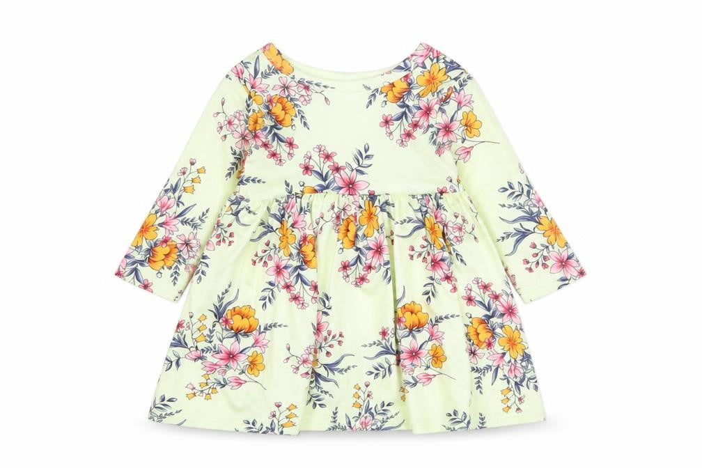 SheIn Baby Yellow Floral Polyester A-Line  Size 0-3 Months  Round Neck Pullover