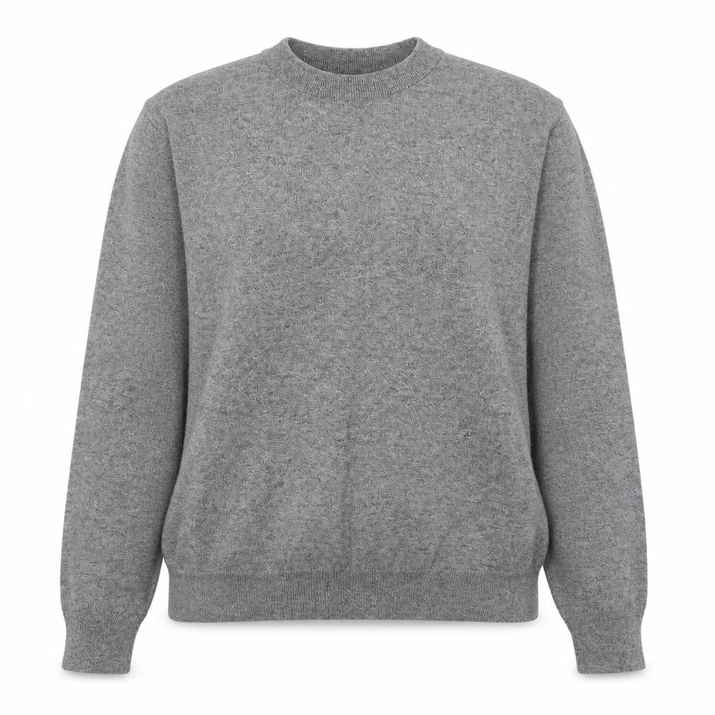 Front view of George women’s grey round neck cotton jumper, size M