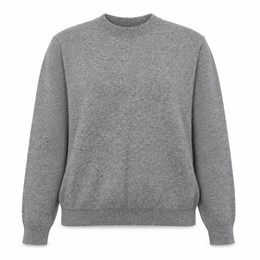 Front view of George women’s grey round neck cotton jumper, size M