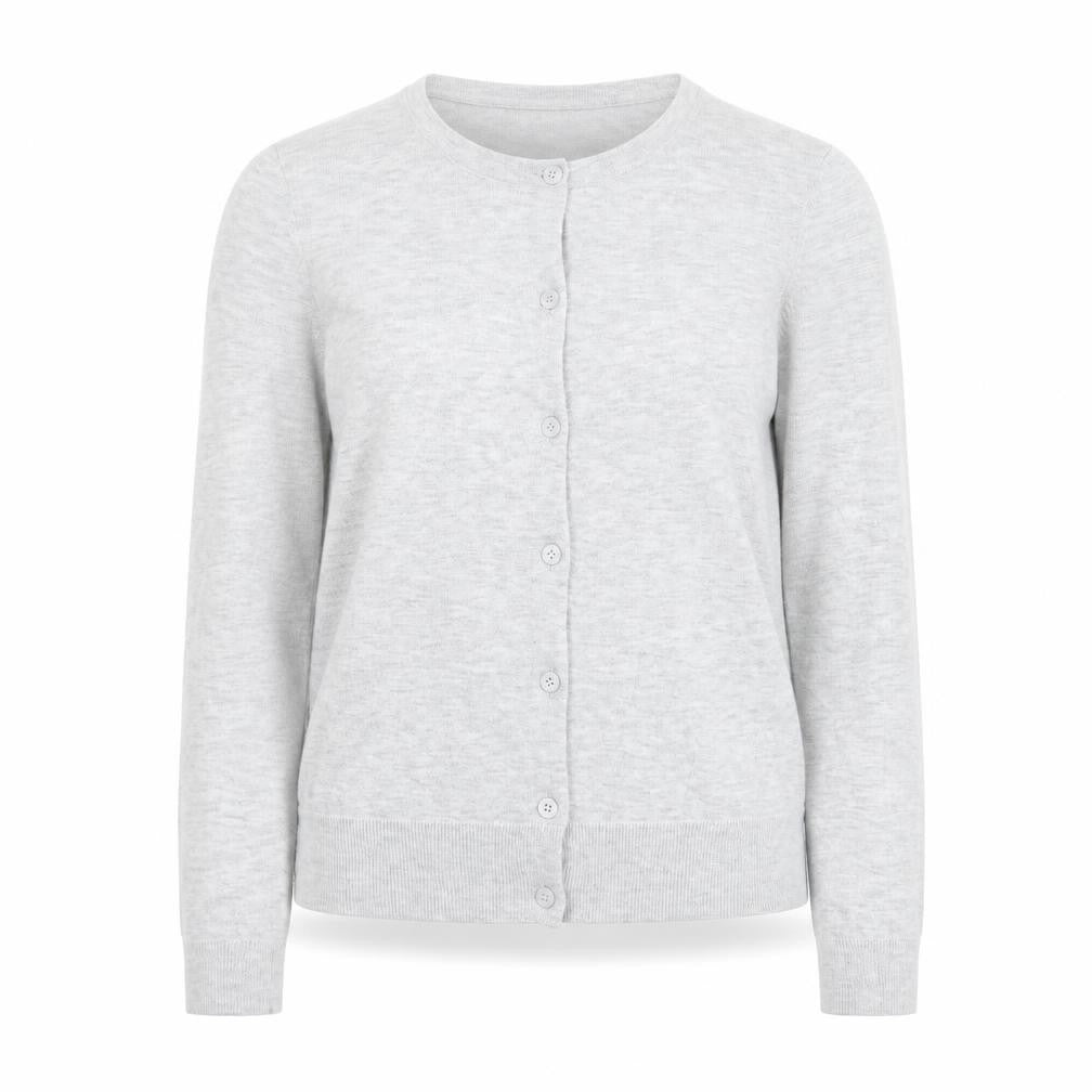 New Look Womens Grey Round Neck  Polyester Cardigan Jumper Size 12