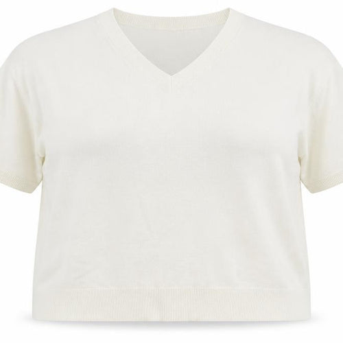 Marks and Spencer Womens Ivory V-Neck  Viscose Pullover Jumper Size 20