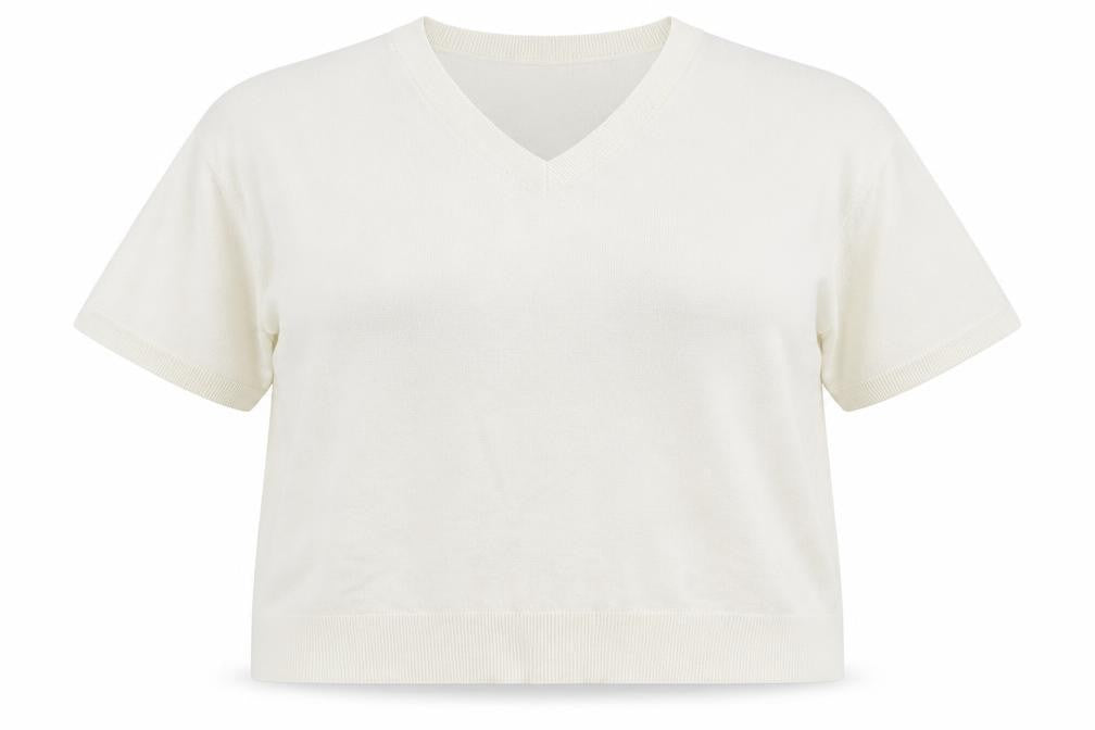 Marks and Spencer Womens Ivory V-Neck  Viscose Pullover Jumper Size 20