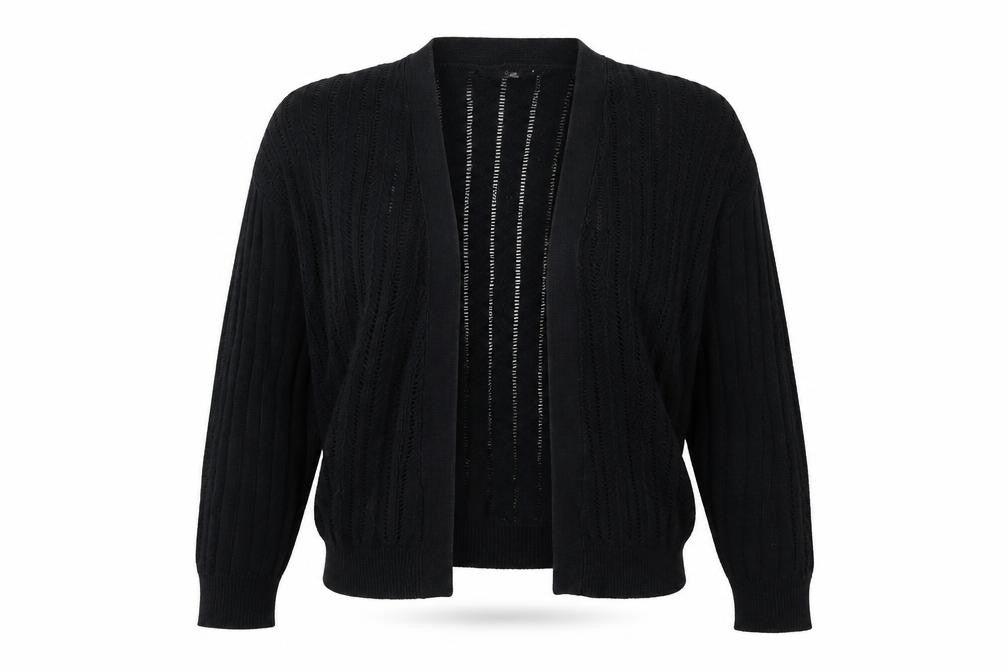 NEXT Womens Black V-Neck  Cotton Cardigan Jumper Size 10