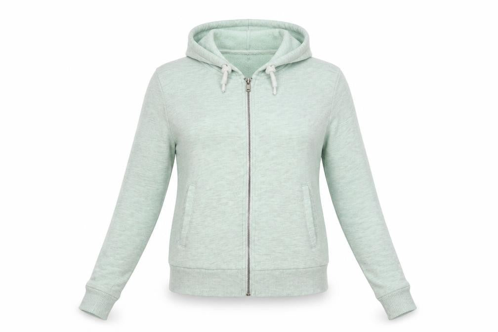 Divided Womens Green  Cotton Full Zip Hoodie Size S  Zip